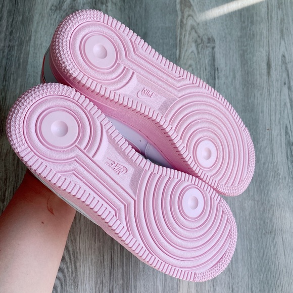 pink and white nike air force